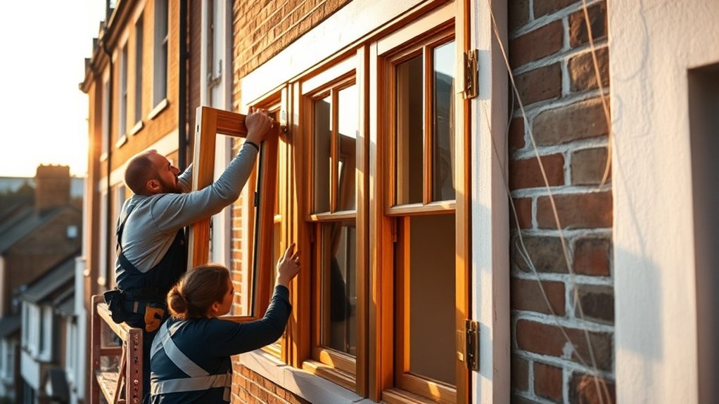 Wooden Window Installation Kensington