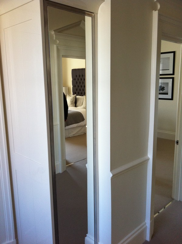 Full-length wardrobe mirror fitted in Kensington home