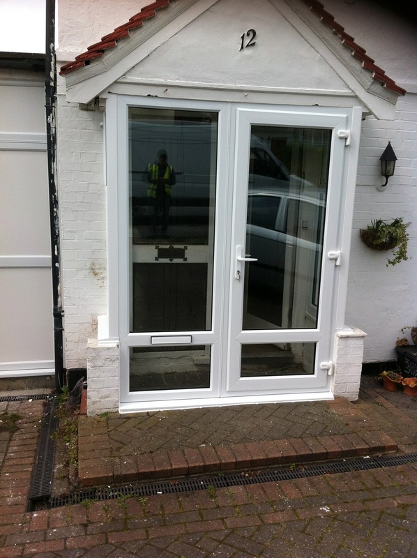 uPVC French doors fitted as front entrance in Kensington